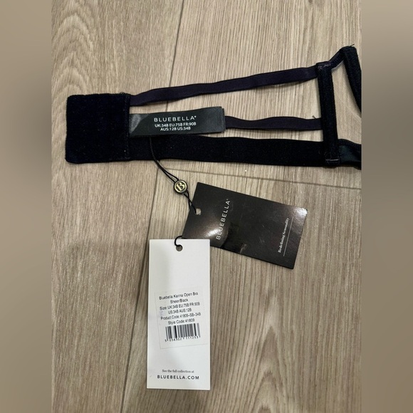 BLUEBELLA Karina Bra in Sheer/Black. Size 34B. New With Tags. - Picture 7 of 9